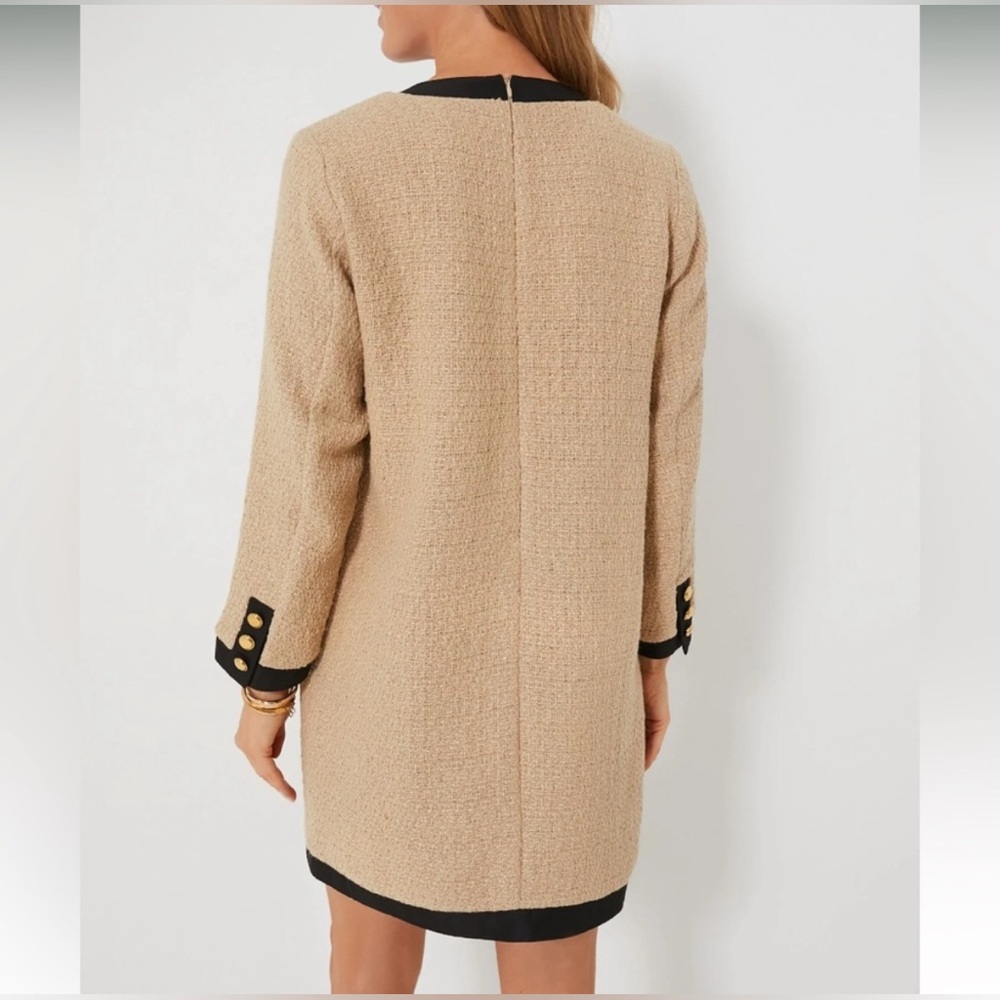 Pomander Place Tan Coco Tweed Bow Dress Size XXXL - Picture 10 of 15
